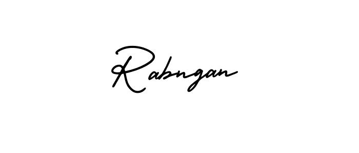 Use a signature maker to create a handwritten signature online. With this signature software, you can design (AmerikaSignatureDemo-Regular) your own signature for name Rabngan. Rabngan signature style 3 images and pictures png