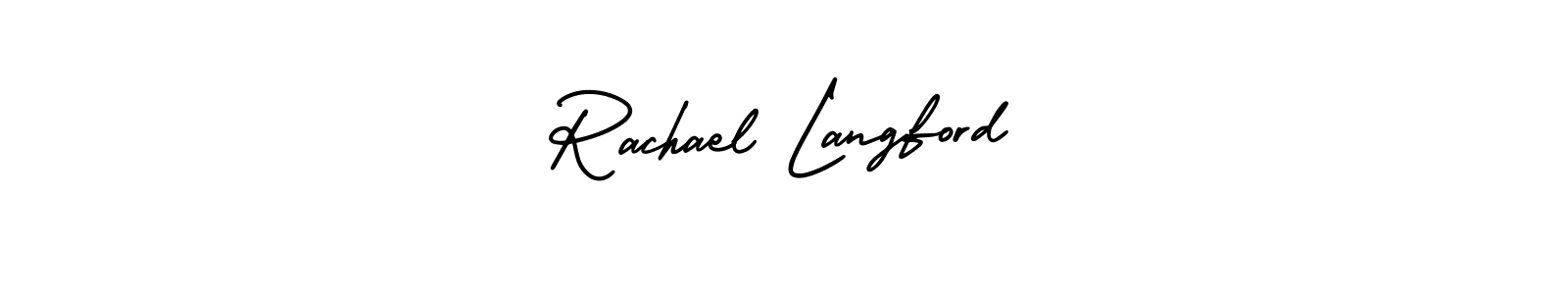 This is the best signature style for the Rachael Langford name. Also you like these signature font (AmerikaSignatureDemo-Regular). Mix name signature. Rachael Langford signature style 3 images and pictures png