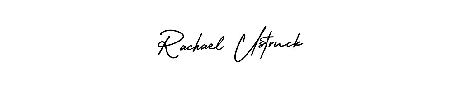 if you are searching for the best signature style for your name Rachael Ustruck. so please give up your signature search. here we have designed multiple signature styles  using AmerikaSignatureDemo-Regular. Rachael Ustruck signature style 3 images and pictures png