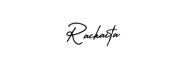 Create a beautiful signature design for name Rachaita. With this signature (AmerikaSignatureDemo-Regular) fonts, you can make a handwritten signature for free. Rachaita signature style 3 images and pictures png