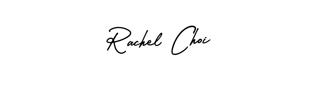 You should practise on your own different ways (AmerikaSignatureDemo-Regular) to write your name (Rachel Choi) in signature. don't let someone else do it for you. Rachel Choi signature style 3 images and pictures png