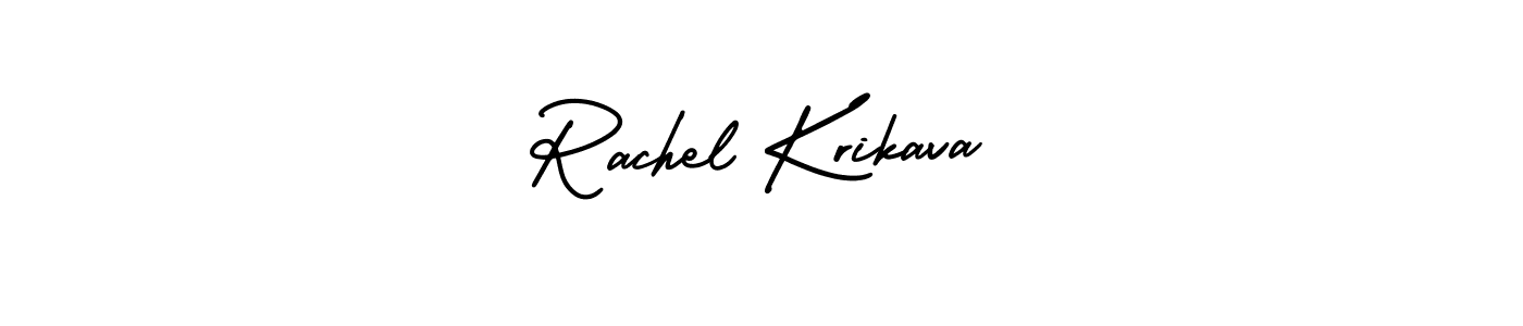 The best way (AmerikaSignatureDemo-Regular) to make a short signature is to pick only two or three words in your name. The name Rachel Krikava include a total of six letters. For converting this name. Rachel Krikava signature style 3 images and pictures png