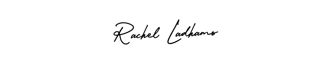 The best way (AmerikaSignatureDemo-Regular) to make a short signature is to pick only two or three words in your name. The name Rachel Ladhams include a total of six letters. For converting this name. Rachel Ladhams signature style 3 images and pictures png