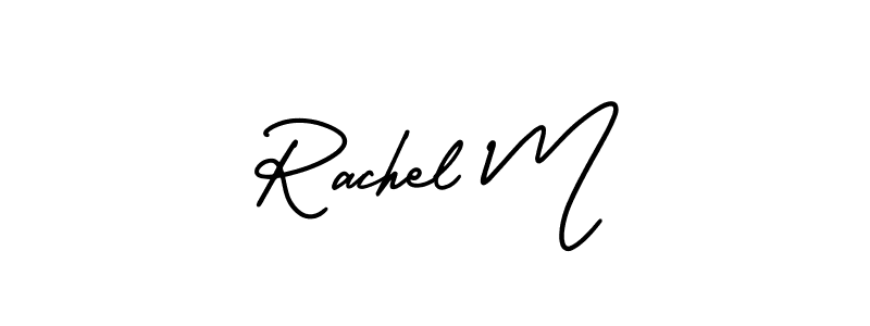 The best way (AmerikaSignatureDemo-Regular) to make a short signature is to pick only two or three words in your name. The name Rachel M include a total of six letters. For converting this name. Rachel M signature style 3 images and pictures png