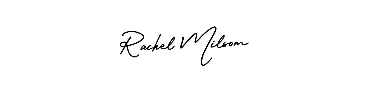 How to make Rachel Milsom name signature. Use AmerikaSignatureDemo-Regular style for creating short signs online. This is the latest handwritten sign. Rachel Milsom signature style 3 images and pictures png