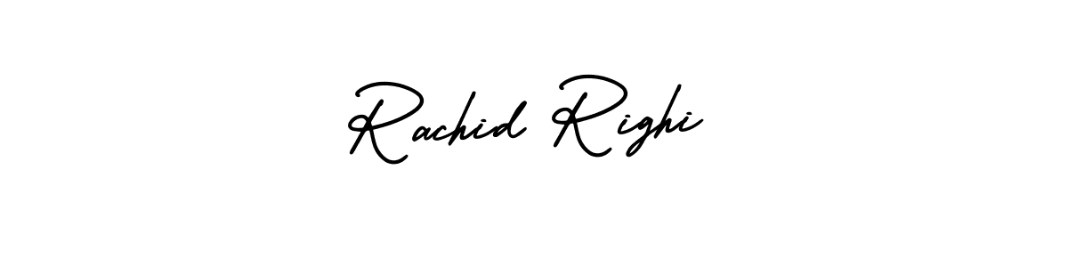 if you are searching for the best signature style for your name Rachid Righi. so please give up your signature search. here we have designed multiple signature styles  using AmerikaSignatureDemo-Regular. Rachid Righi signature style 3 images and pictures png