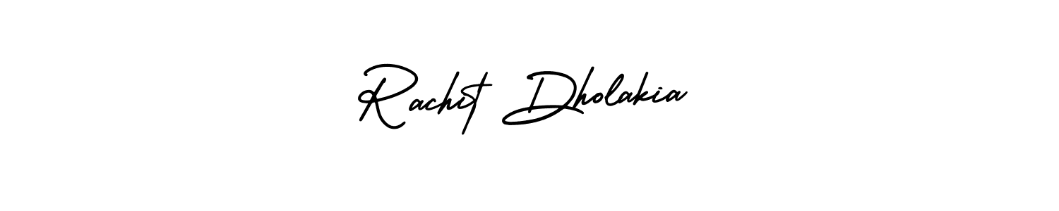 Also You can easily find your signature by using the search form. We will create Rachit Dholakia name handwritten signature images for you free of cost using AmerikaSignatureDemo-Regular sign style. Rachit Dholakia signature style 3 images and pictures png