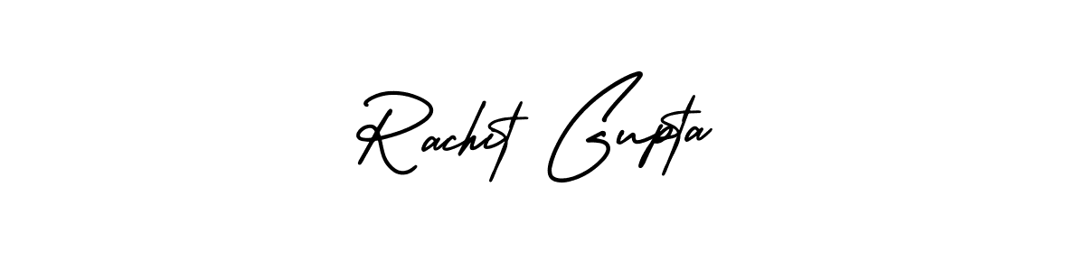 The best way (AmerikaSignatureDemo-Regular) to make a short signature is to pick only two or three words in your name. The name Rachit Gupta include a total of six letters. For converting this name. Rachit Gupta signature style 3 images and pictures png