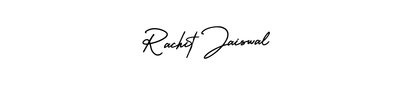 It looks lik you need a new signature style for name Rachit Jaiswal. Design unique handwritten (AmerikaSignatureDemo-Regular) signature with our free signature maker in just a few clicks. Rachit Jaiswal signature style 3 images and pictures png