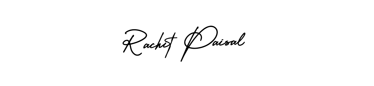 It looks lik you need a new signature style for name Rachit Paisal. Design unique handwritten (AmerikaSignatureDemo-Regular) signature with our free signature maker in just a few clicks. Rachit Paisal signature style 3 images and pictures png