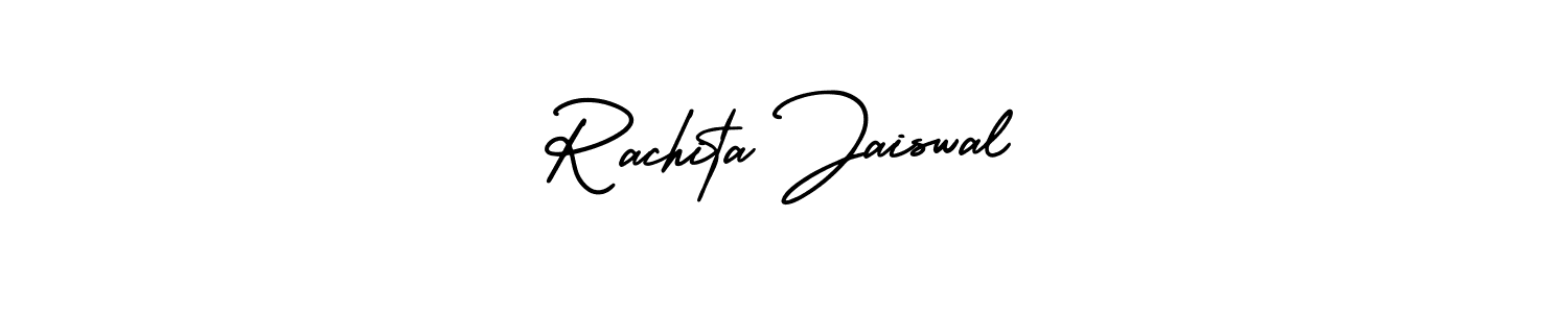 Make a beautiful signature design for name Rachita Jaiswal. With this signature (AmerikaSignatureDemo-Regular) style, you can create a handwritten signature for free. Rachita Jaiswal signature style 3 images and pictures png