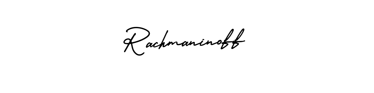 The best way (AmerikaSignatureDemo-Regular) to make a short signature is to pick only two or three words in your name. The name Rachmaninoff include a total of six letters. For converting this name. Rachmaninoff signature style 3 images and pictures png