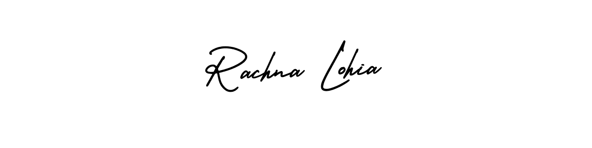 How to Draw Rachna Lohia signature style? AmerikaSignatureDemo-Regular is a latest design signature styles for name Rachna Lohia. Rachna Lohia signature style 3 images and pictures png