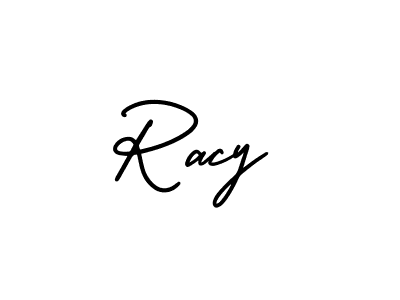 How to make Racy name signature. Use AmerikaSignatureDemo-Regular style for creating short signs online. This is the latest handwritten sign. Racy signature style 3 images and pictures png