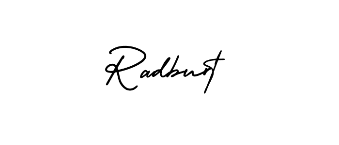 Make a beautiful signature design for name Radburt. With this signature (AmerikaSignatureDemo-Regular) style, you can create a handwritten signature for free. Radburt signature style 3 images and pictures png