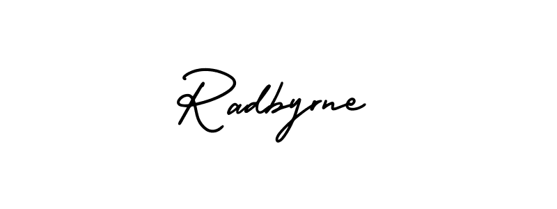 Radbyrne stylish signature style. Best Handwritten Sign (AmerikaSignatureDemo-Regular) for my name. Handwritten Signature Collection Ideas for my name Radbyrne. Radbyrne signature style 3 images and pictures png