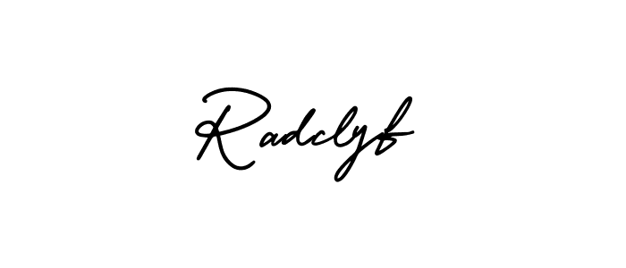 AmerikaSignatureDemo-Regular is a professional signature style that is perfect for those who want to add a touch of class to their signature. It is also a great choice for those who want to make their signature more unique. Get Radclyf name to fancy signature for free. Radclyf signature style 3 images and pictures png