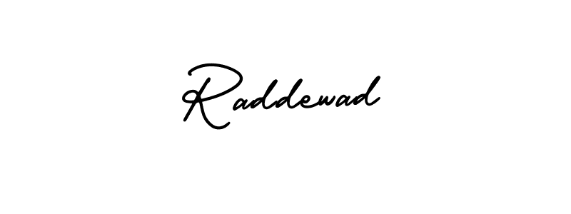 It looks lik you need a new signature style for name Raddewad. Design unique handwritten (AmerikaSignatureDemo-Regular) signature with our free signature maker in just a few clicks. Raddewad signature style 3 images and pictures png