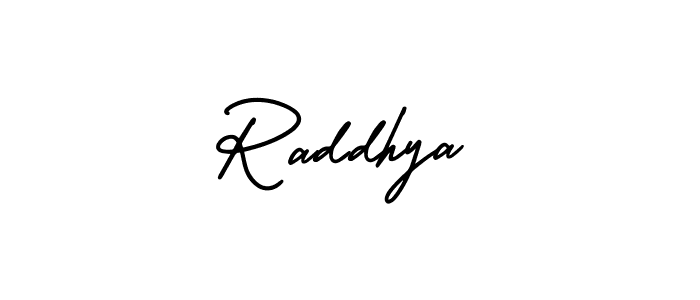 Create a beautiful signature design for name Raddhya. With this signature (AmerikaSignatureDemo-Regular) fonts, you can make a handwritten signature for free. Raddhya signature style 3 images and pictures png