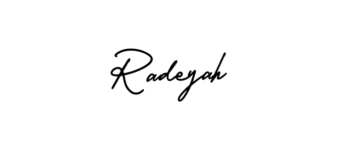 AmerikaSignatureDemo-Regular is a professional signature style that is perfect for those who want to add a touch of class to their signature. It is also a great choice for those who want to make their signature more unique. Get Radeyah name to fancy signature for free. Radeyah signature style 3 images and pictures png