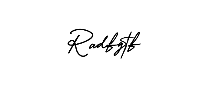 How to make Radfgtf signature? AmerikaSignatureDemo-Regular is a professional autograph style. Create handwritten signature for Radfgtf name. Radfgtf signature style 3 images and pictures png