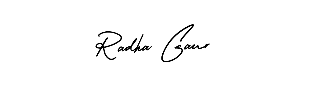 Make a beautiful signature design for name Radha Gaur. Use this online signature maker to create a handwritten signature for free. Radha Gaur signature style 3 images and pictures png