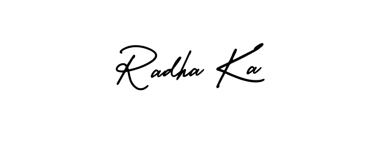 You should practise on your own different ways (AmerikaSignatureDemo-Regular) to write your name (Radha Ka) in signature. don't let someone else do it for you. Radha Ka signature style 3 images and pictures png