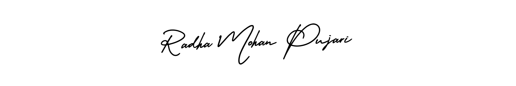 Create a beautiful signature design for name Radha Mohan Pujari. With this signature (AmerikaSignatureDemo-Regular) fonts, you can make a handwritten signature for free. Radha Mohan Pujari signature style 3 images and pictures png