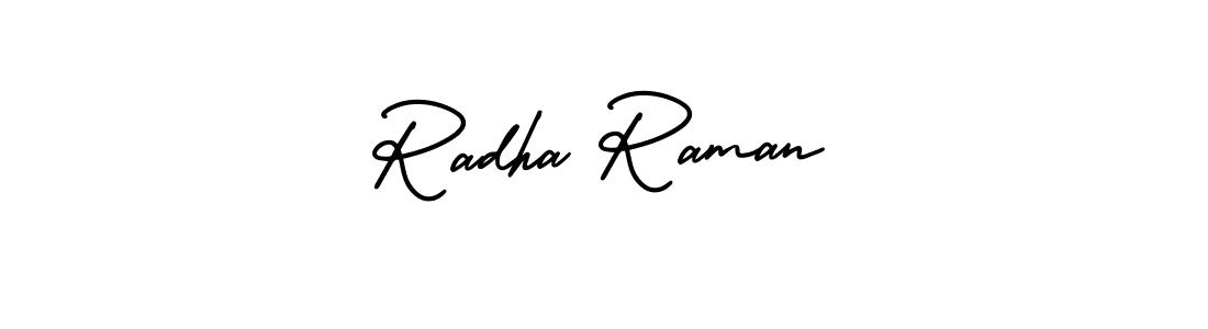 It looks lik you need a new signature style for name Radha Raman. Design unique handwritten (AmerikaSignatureDemo-Regular) signature with our free signature maker in just a few clicks. Radha Raman signature style 3 images and pictures png