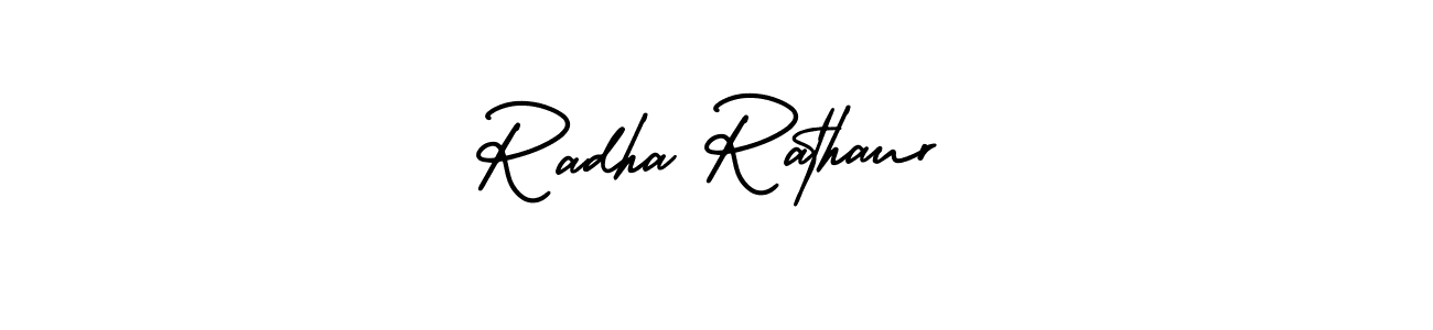 AmerikaSignatureDemo-Regular is a professional signature style that is perfect for those who want to add a touch of class to their signature. It is also a great choice for those who want to make their signature more unique. Get Radha Rathaur name to fancy signature for free. Radha Rathaur signature style 3 images and pictures png