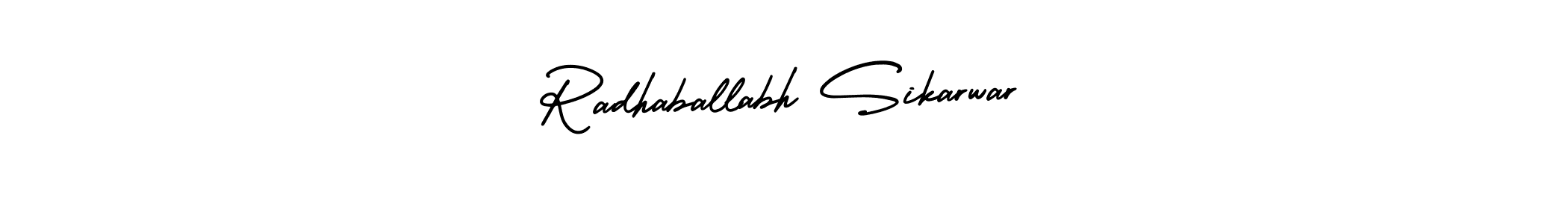 How to make Radhaballabh Sikarwar name signature. Use AmerikaSignatureDemo-Regular style for creating short signs online. This is the latest handwritten sign. Radhaballabh Sikarwar signature style 3 images and pictures png