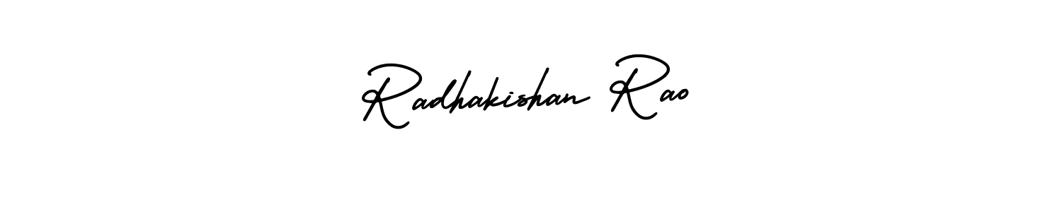 Radhakishan Rao stylish signature style. Best Handwritten Sign (AmerikaSignatureDemo-Regular) for my name. Handwritten Signature Collection Ideas for my name Radhakishan Rao. Radhakishan Rao signature style 3 images and pictures png