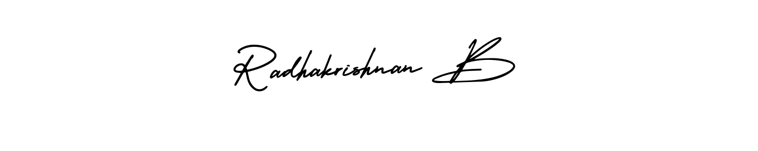if you are searching for the best signature style for your name Radhakrishnan B. so please give up your signature search. here we have designed multiple signature styles  using AmerikaSignatureDemo-Regular. Radhakrishnan B signature style 3 images and pictures png
