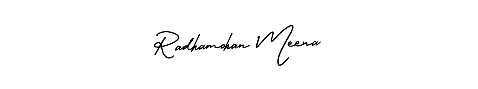 How to make Radhamohan Meena signature? AmerikaSignatureDemo-Regular is a professional autograph style. Create handwritten signature for Radhamohan Meena name. Radhamohan Meena signature style 3 images and pictures png