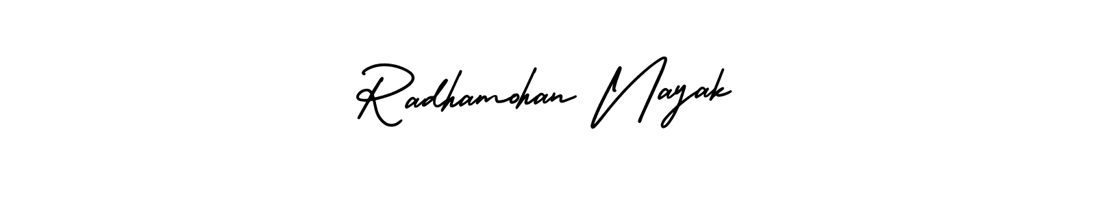 AmerikaSignatureDemo-Regular is a professional signature style that is perfect for those who want to add a touch of class to their signature. It is also a great choice for those who want to make their signature more unique. Get Radhamohan Nayak name to fancy signature for free. Radhamohan Nayak signature style 3 images and pictures png