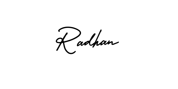 Also You can easily find your signature by using the search form. We will create Radhan name handwritten signature images for you free of cost using AmerikaSignatureDemo-Regular sign style. Radhan signature style 3 images and pictures png