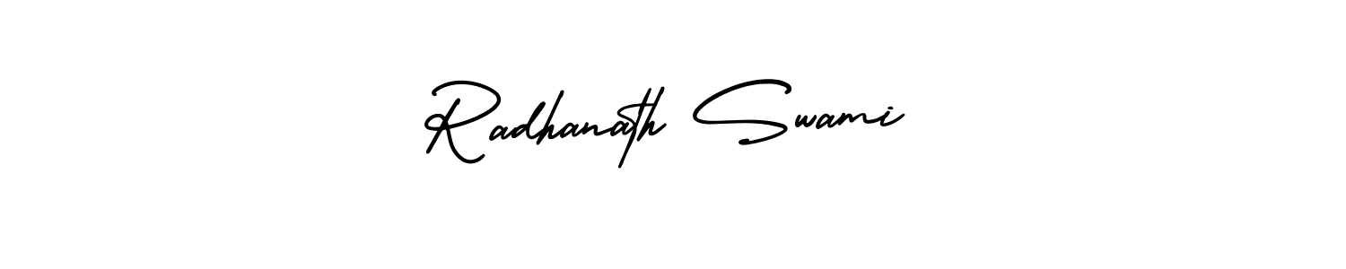 Make a beautiful signature design for name Radhanath Swami. With this signature (AmerikaSignatureDemo-Regular) style, you can create a handwritten signature for free. Radhanath Swami signature style 3 images and pictures png