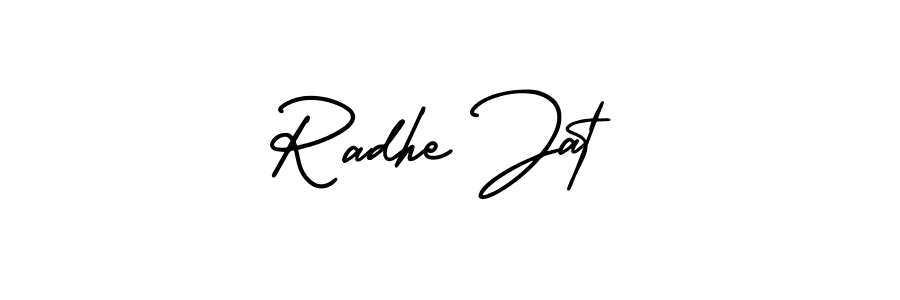 Also You can easily find your signature by using the search form. We will create Radhe Jat name handwritten signature images for you free of cost using AmerikaSignatureDemo-Regular sign style. Radhe Jat signature style 3 images and pictures png