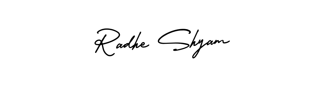 How to make Radhe Shyam name signature. Use AmerikaSignatureDemo-Regular style for creating short signs online. This is the latest handwritten sign. Radhe Shyam signature style 3 images and pictures png