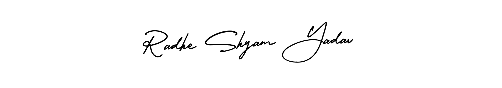 Similarly AmerikaSignatureDemo-Regular is the best handwritten signature design. Signature creator online .You can use it as an online autograph creator for name Radhe Shyam Yadav. Radhe Shyam Yadav signature style 3 images and pictures png