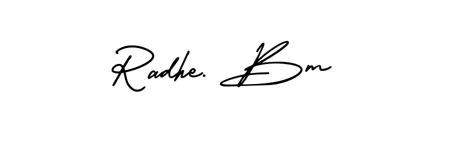 Also we have Radhe. Bm name is the best signature style. Create professional handwritten signature collection using AmerikaSignatureDemo-Regular autograph style. Radhe. Bm signature style 3 images and pictures png