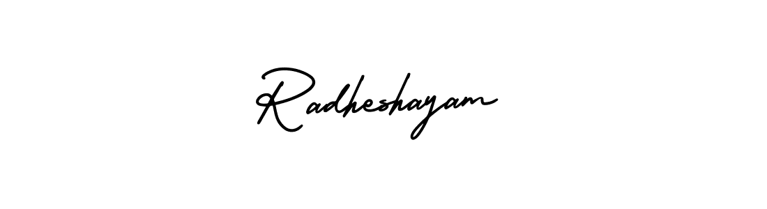 How to Draw Radheshayam signature style? AmerikaSignatureDemo-Regular is a latest design signature styles for name Radheshayam. Radheshayam signature style 3 images and pictures png