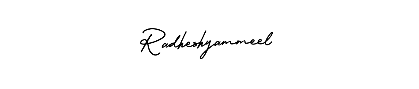 AmerikaSignatureDemo-Regular is a professional signature style that is perfect for those who want to add a touch of class to their signature. It is also a great choice for those who want to make their signature more unique. Get Radheshyammeel name to fancy signature for free. Radheshyammeel signature style 3 images and pictures png