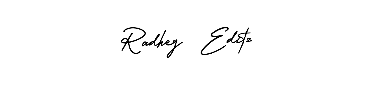 How to make Radhey  Editz name signature. Use AmerikaSignatureDemo-Regular style for creating short signs online. This is the latest handwritten sign. Radhey  Editz signature style 3 images and pictures png