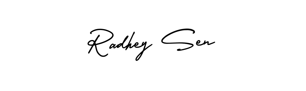 This is the best signature style for the Radhey Sen name. Also you like these signature font (AmerikaSignatureDemo-Regular). Mix name signature. Radhey Sen signature style 3 images and pictures png