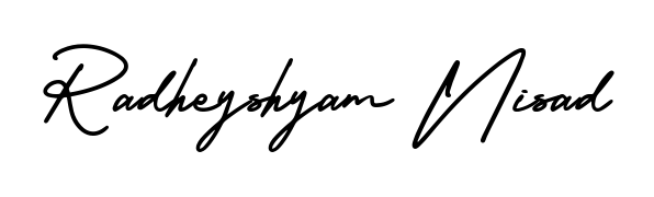 Quickly download Radheyshyam Nisad name signature in high-resolution PNG using AmerikaSignatureDemo-Regular style. Ready to insert into PDFs and online applications. Radheyshyam Nisad signature style 3 images and pictures png