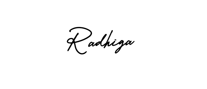 Make a beautiful signature design for name Radhiga. With this signature (AmerikaSignatureDemo-Regular) style, you can create a handwritten signature for free. Radhiga signature style 3 images and pictures png