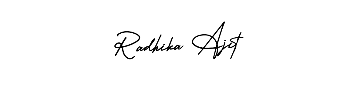 Design your own signature with our free online signature maker. With this signature software, you can create a handwritten (AmerikaSignatureDemo-Regular) signature for name Radhika Ajit. Radhika Ajit signature style 3 images and pictures png
