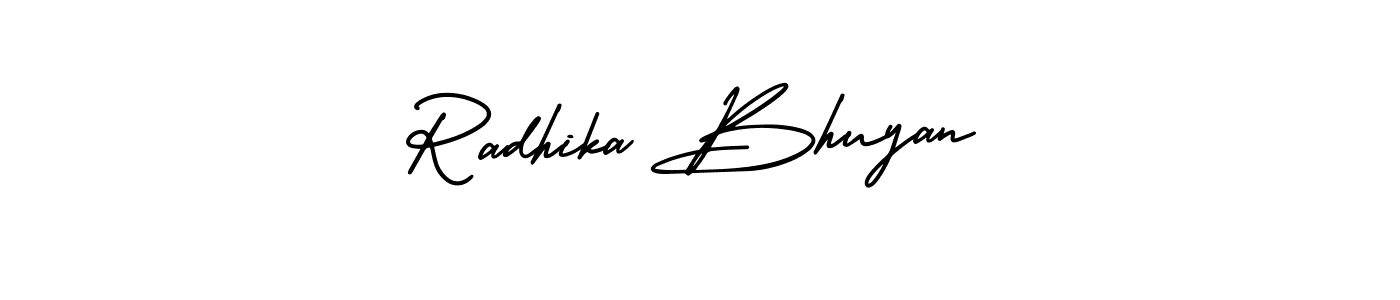 Use a signature maker to create a handwritten signature online. With this signature software, you can design (AmerikaSignatureDemo-Regular) your own signature for name Radhika Bhuyan. Radhika Bhuyan signature style 3 images and pictures png