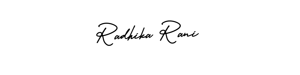 It looks lik you need a new signature style for name Radhika Rani. Design unique handwritten (AmerikaSignatureDemo-Regular) signature with our free signature maker in just a few clicks. Radhika Rani signature style 3 images and pictures png